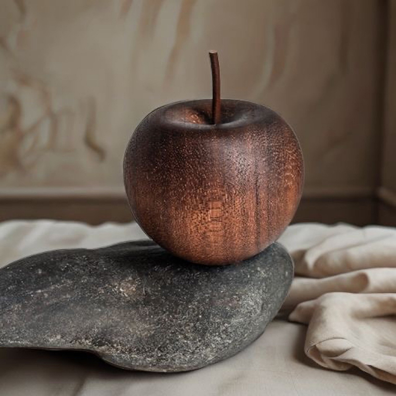 Home Bathroom Decor - 1PCS Of Wooden Apple Shaped Essential
