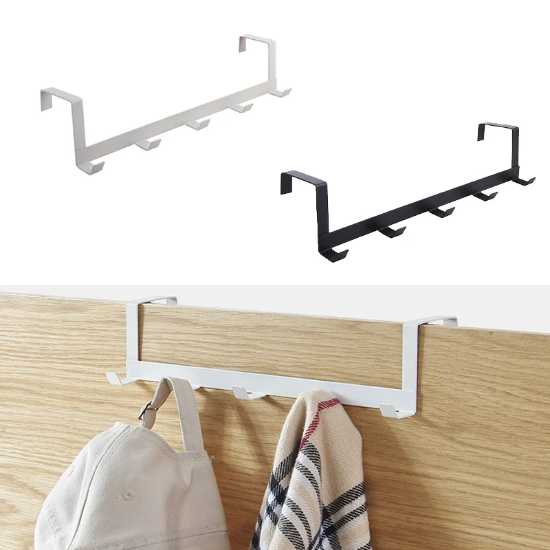 Home Bathroom Essentials - Hooks Over The Door 5 Hooks