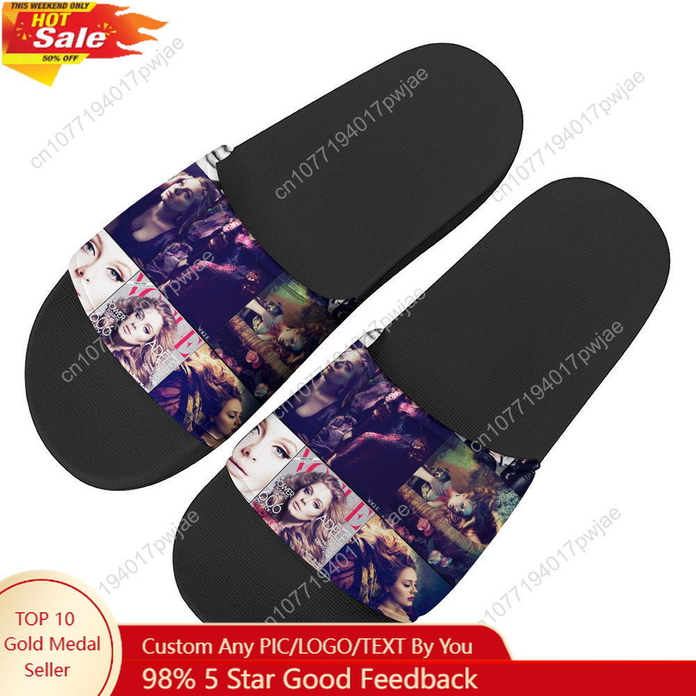 Home Bathroom Lights - Adele Singer Poster Slippers Home Outdoor