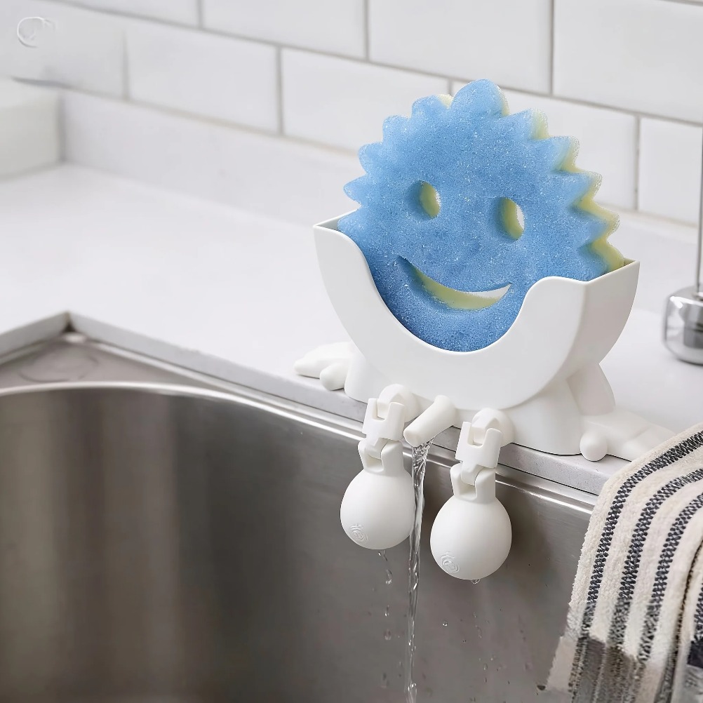 Home Bathroom Decor - Drainable Soap & Sponge Holder 2-in-1