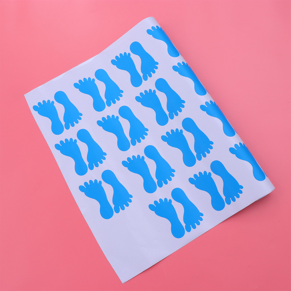 Home Bathroom Decor - 20 Pairs Footprint Floor Stickers PVC