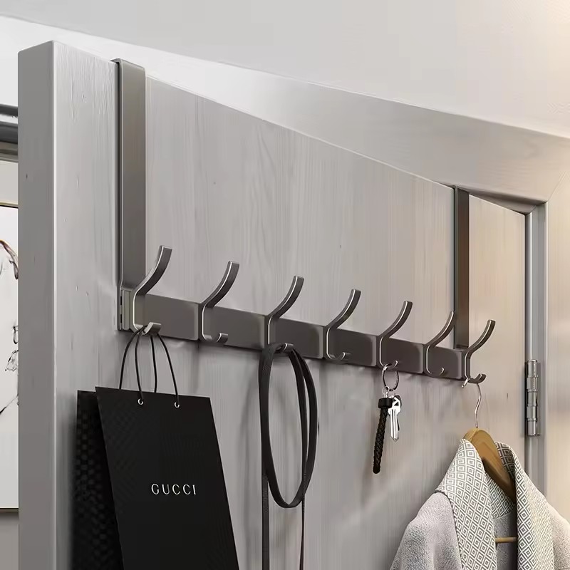 Home Bathroom Essentials - Over-Door Home Organizer Rack Quick Install