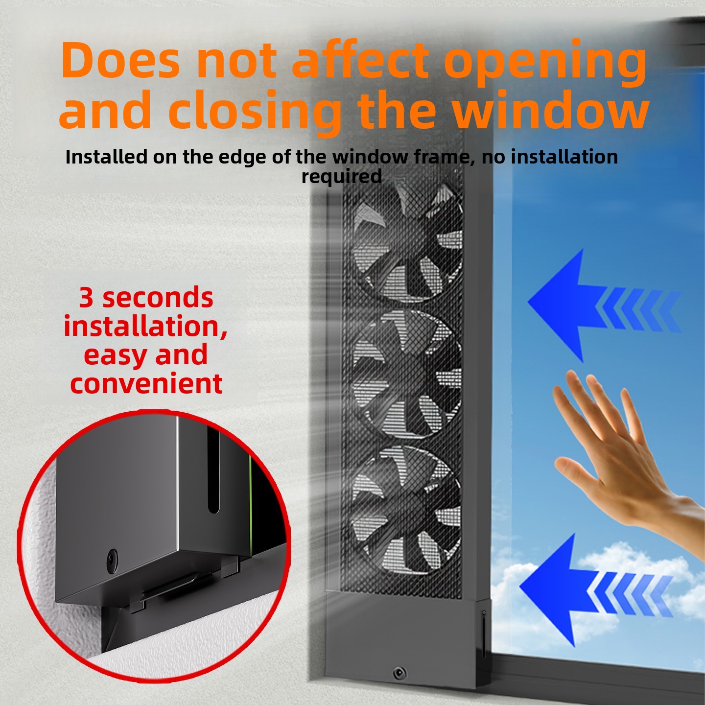 Home Bathroom Exhaust Fan - Tool-Free Window Exhaust Fan – Strong