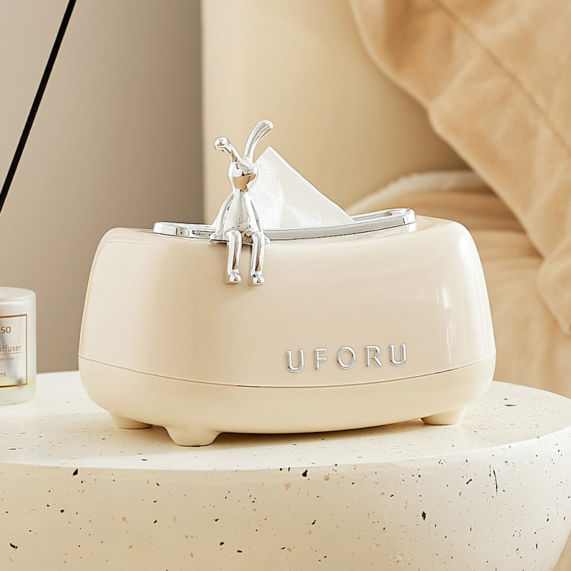 Home Bathroom Paper Towels - Uforu Multifunctional Tissue Box Spring-Lift Dispenser