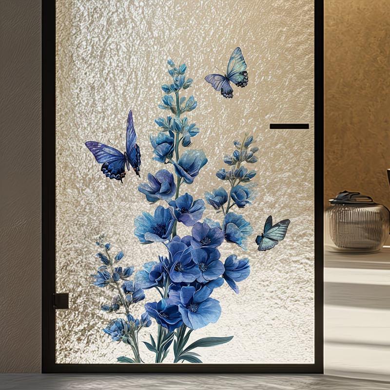 Home Bathroom Window - Removable Rose Glass Stickers for Bathroom