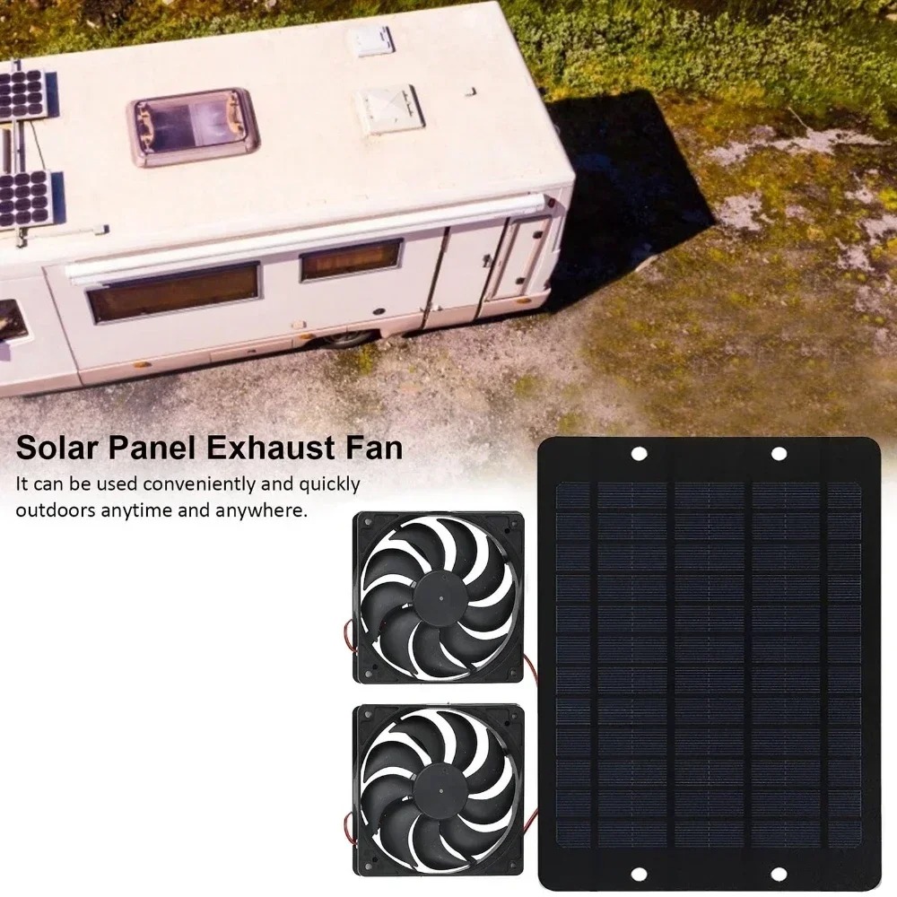 Home Bathroom Exhaust Fan - 10W 12V Solar Exhaust Fan with
