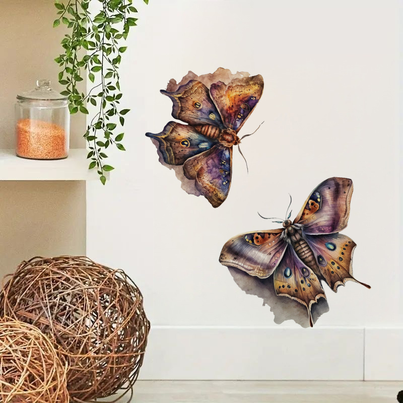 Home Bathroom Window - Beautiful Gothic Moth Sticker, Water-proof Home