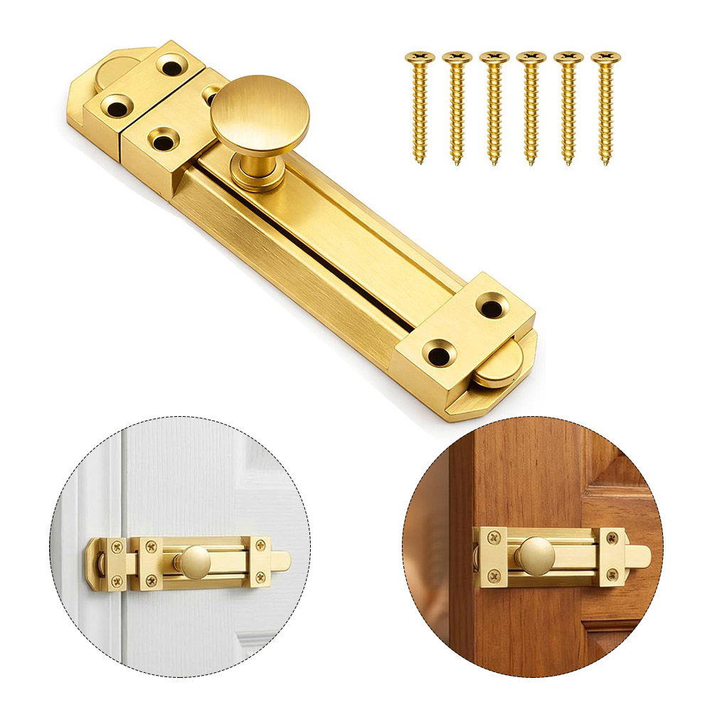 Home Bathroom Lock - 5 Inch Solid Brass Sliding Door