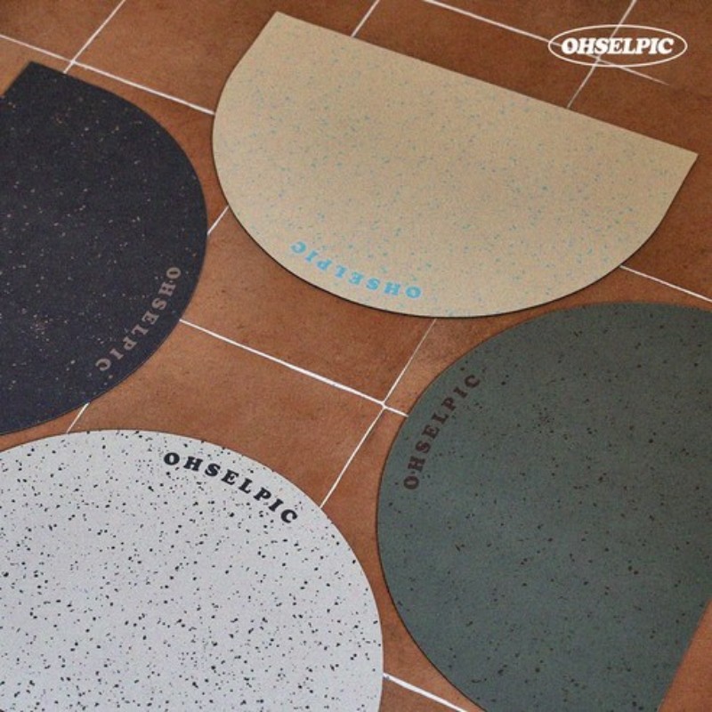 Zara Home Bathroom Mat - 1pc Modern Nordic Style Semi-circular Bathroom