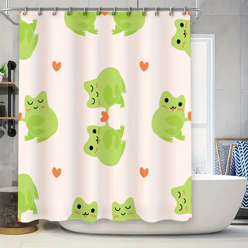 Adorable Home Bathroom Ideas - Adorable Green Frog Love Heart Shower