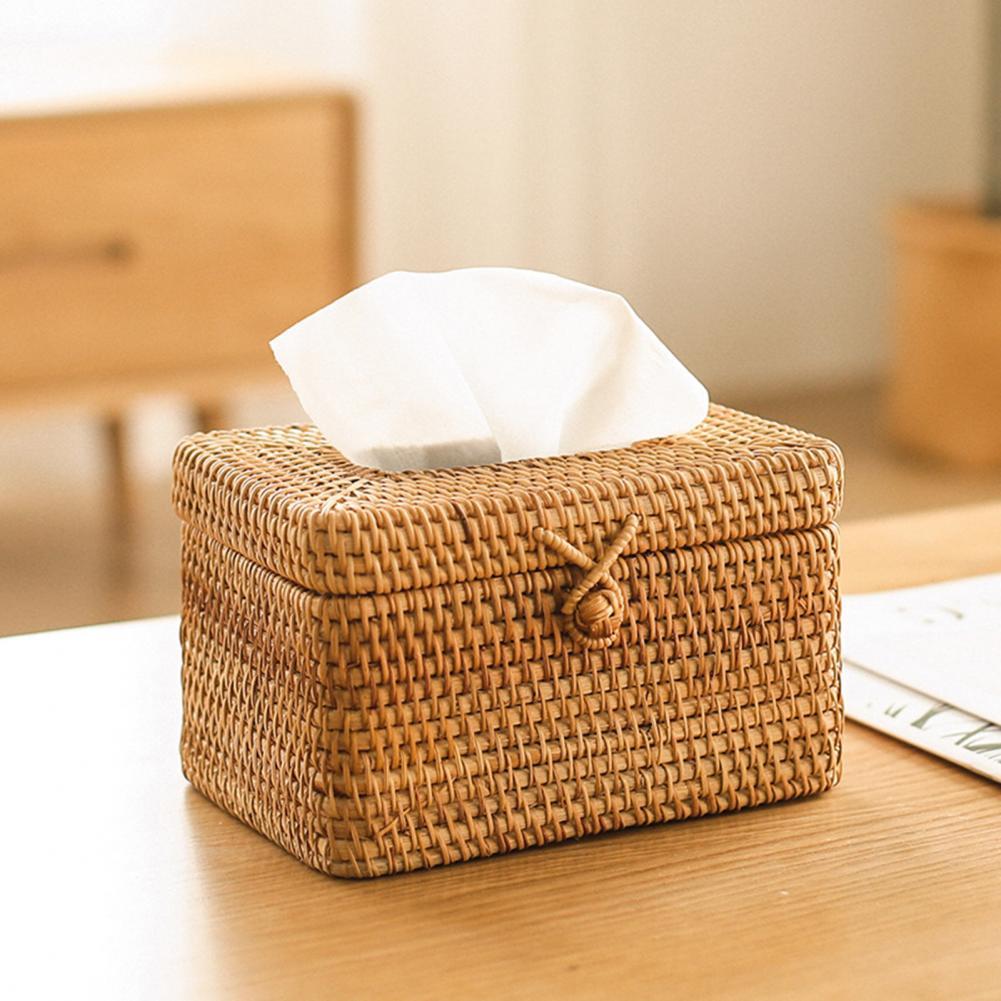 Home Bathroom Paper Towels - Rattan Tissue Box Home Decoration Handmade