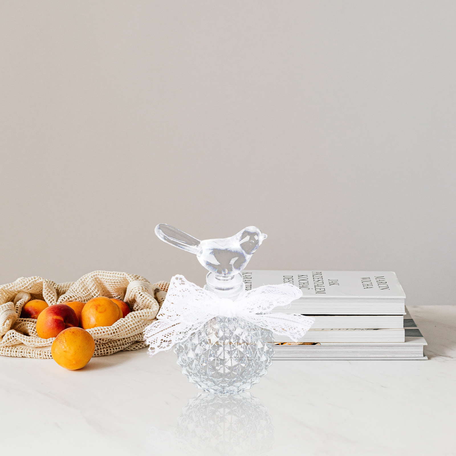 Clear Embossed Glass Perfume B - Home Bathroom Decor recension och pris