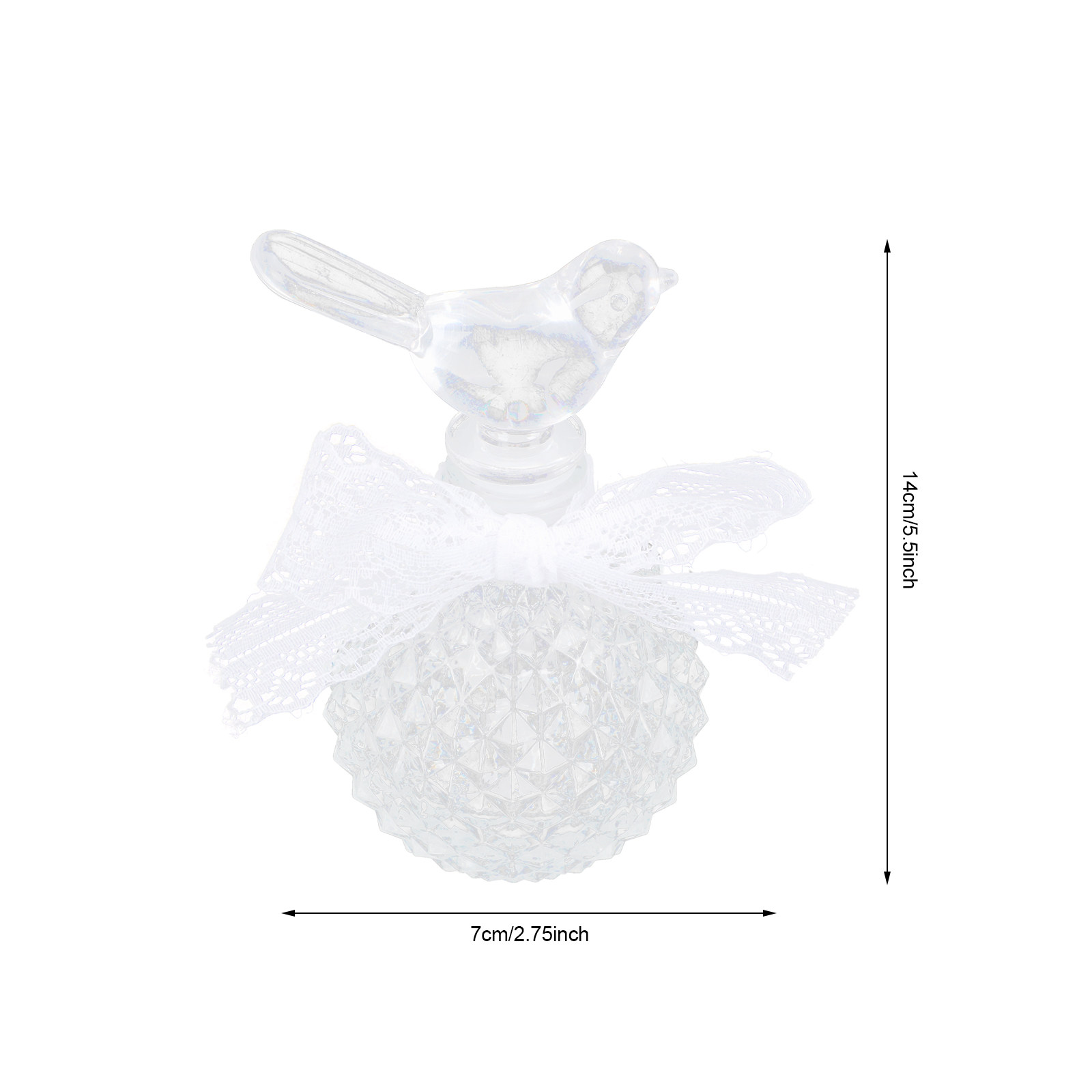 Clear Embossed Glass Perfume B - Home Bathroom Decor recension och pris