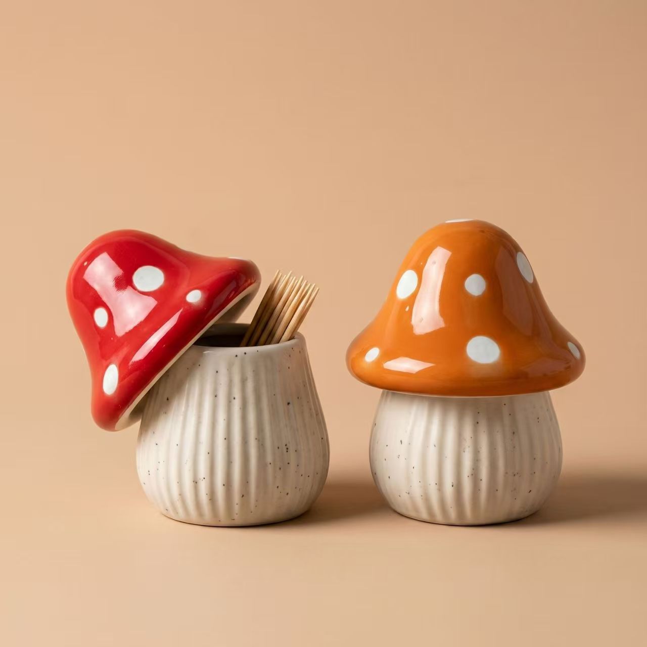 Cartoon Mushroom Ceramic Stora - Home Bathroom Decor recension och pris