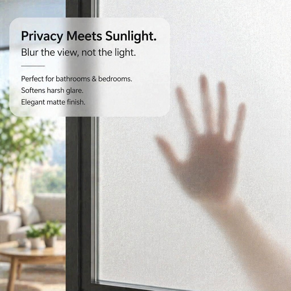 Frosted Privacy Window Film Tr - Home Bathroom Window recension och pris