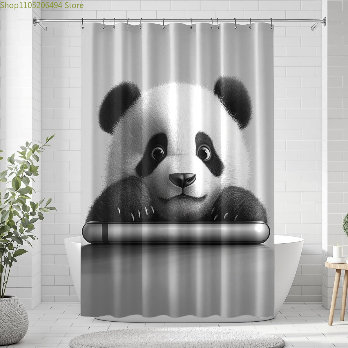 Cute Panda Bear Shower Curtain - Adorable Home Bathroom Ideas recension och pris