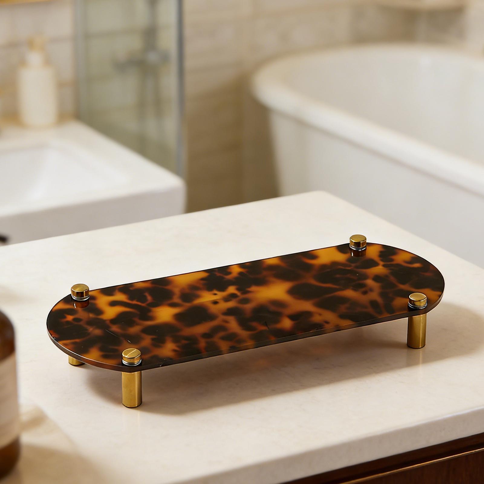 Bathroom Counter Tray Tortoise - Home Bathroom Decor recension och pris