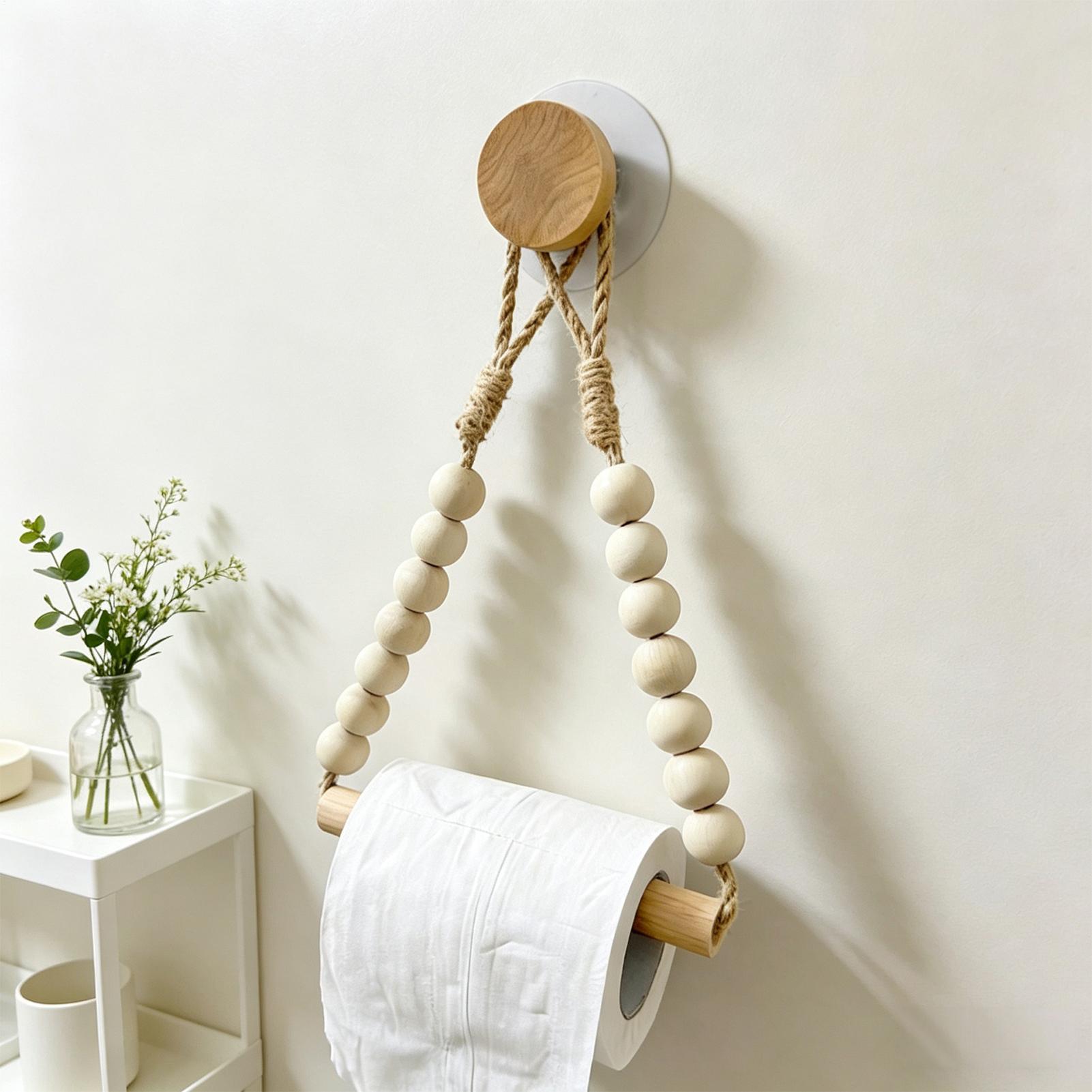 Toilet Paper Holder Wood Bead  - Home Bathroom Paper Towels recension och pris