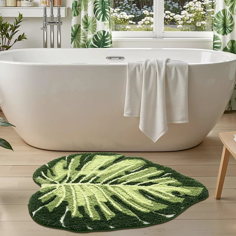VIKAMA Non-Slip Bath Mat Green - Zara Home Bathroom Mat recension och pris