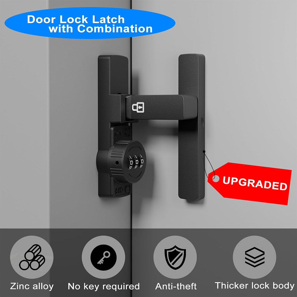 Security Barn Door Lock 3-Digi - Home Bathroom Lock recension och pris