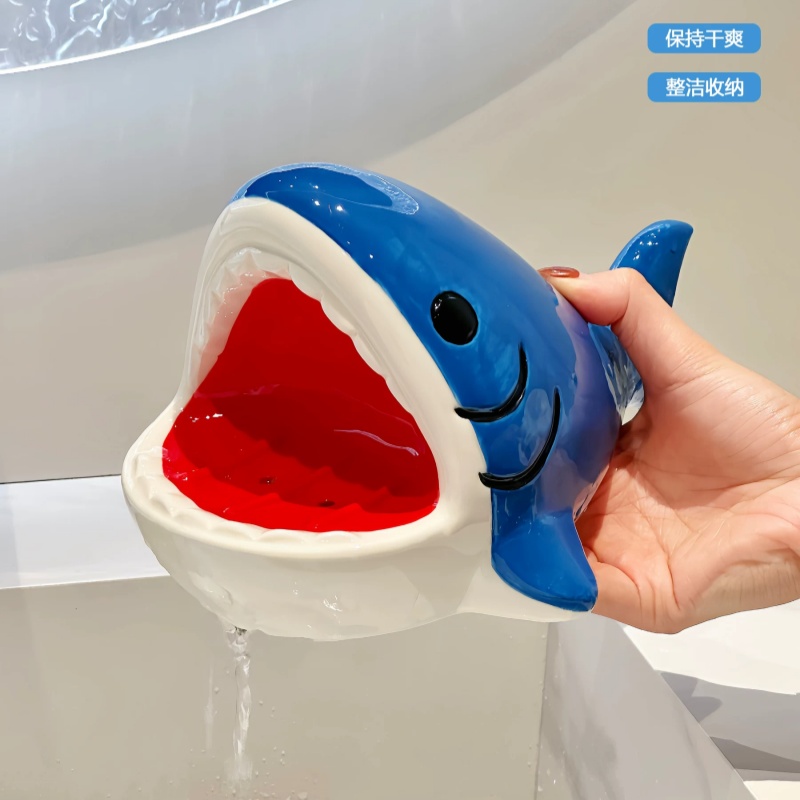 Cute Cartoon Big Mouth Shark S - Home Edit Bathroom Storage recension och pris