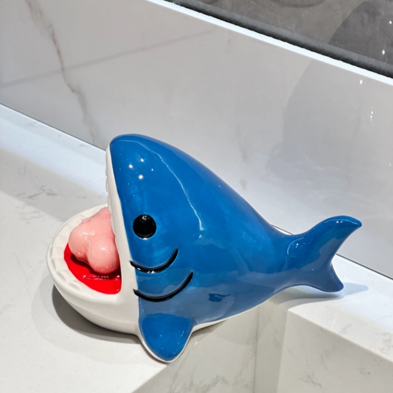 Cute Cartoon Big Mouth Shark S - Home Edit Bathroom Storage recension och pris