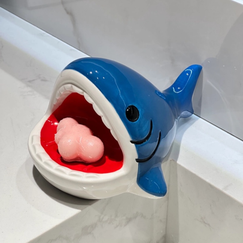 Cute Cartoon Big Mouth Shark S - Home Edit Bathroom Storage recension och pris