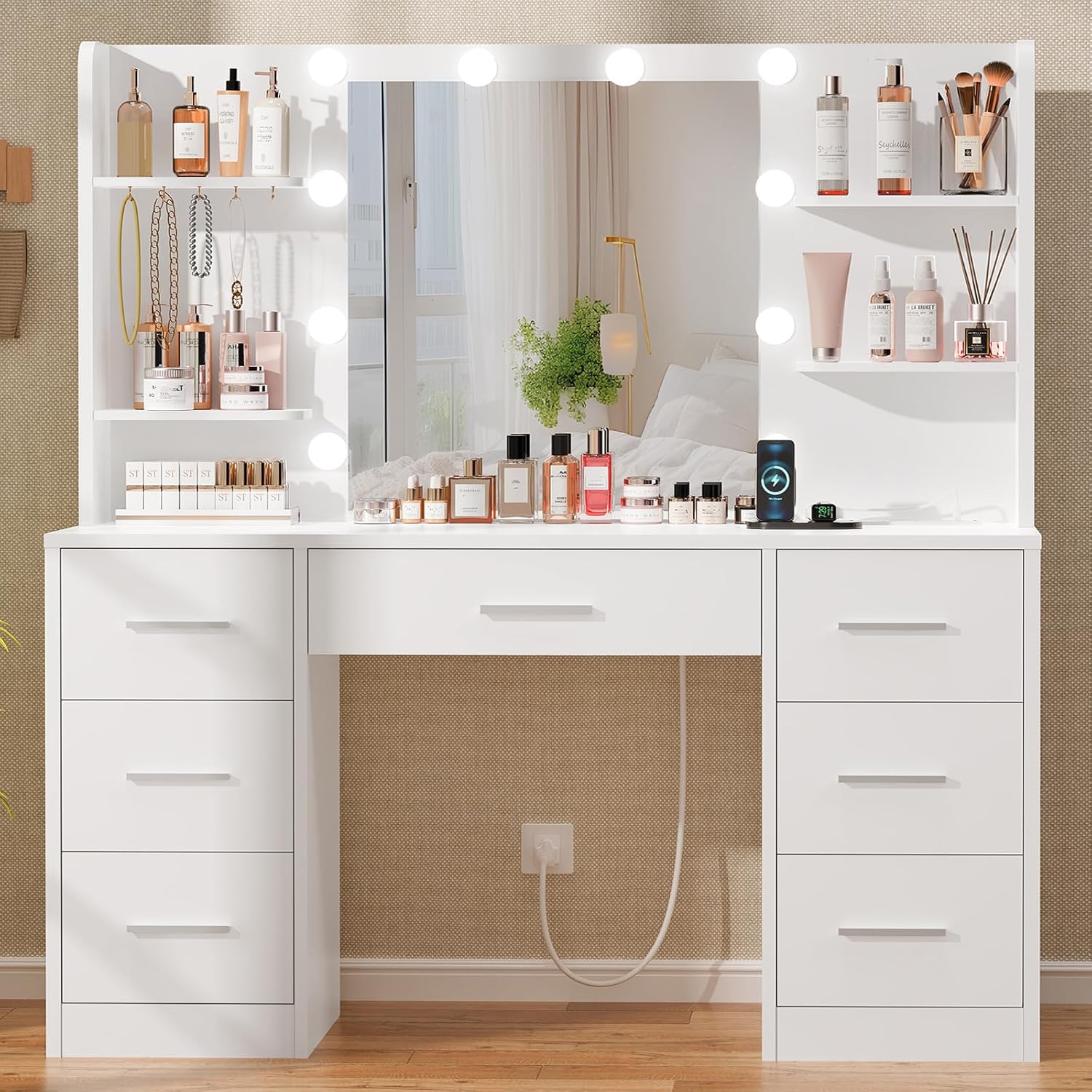 Large Vanity Desk LED Lighted  - Home Outlet Bathroom Vanity recension och pris