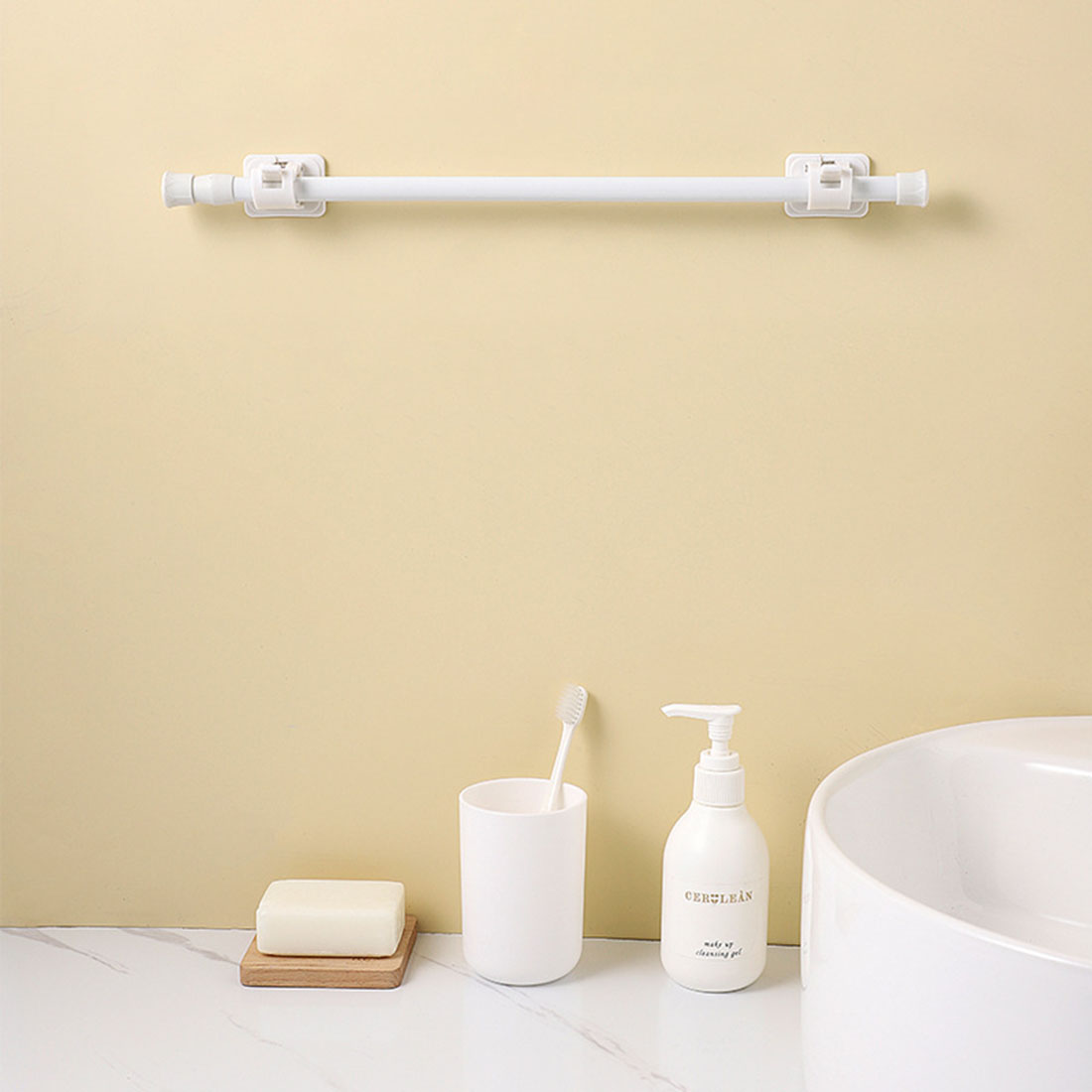Multi purpose spring loaded te - Home Bathroom Window recension och pris