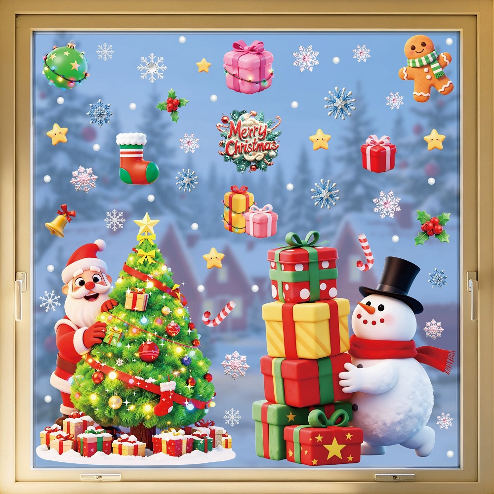 Snowman Santa Claus Christmas  - Home Bathroom Window recension och pris