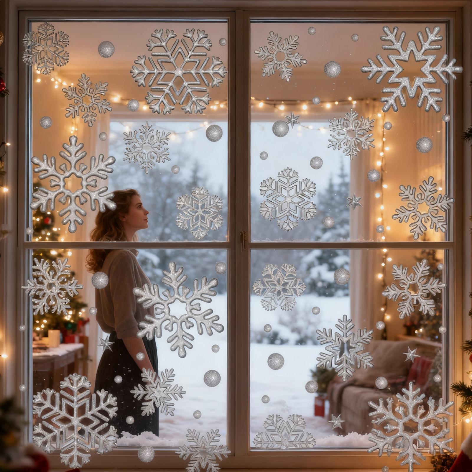 Holiday Window Clings Static R - Home Bathroom Window recension och pris