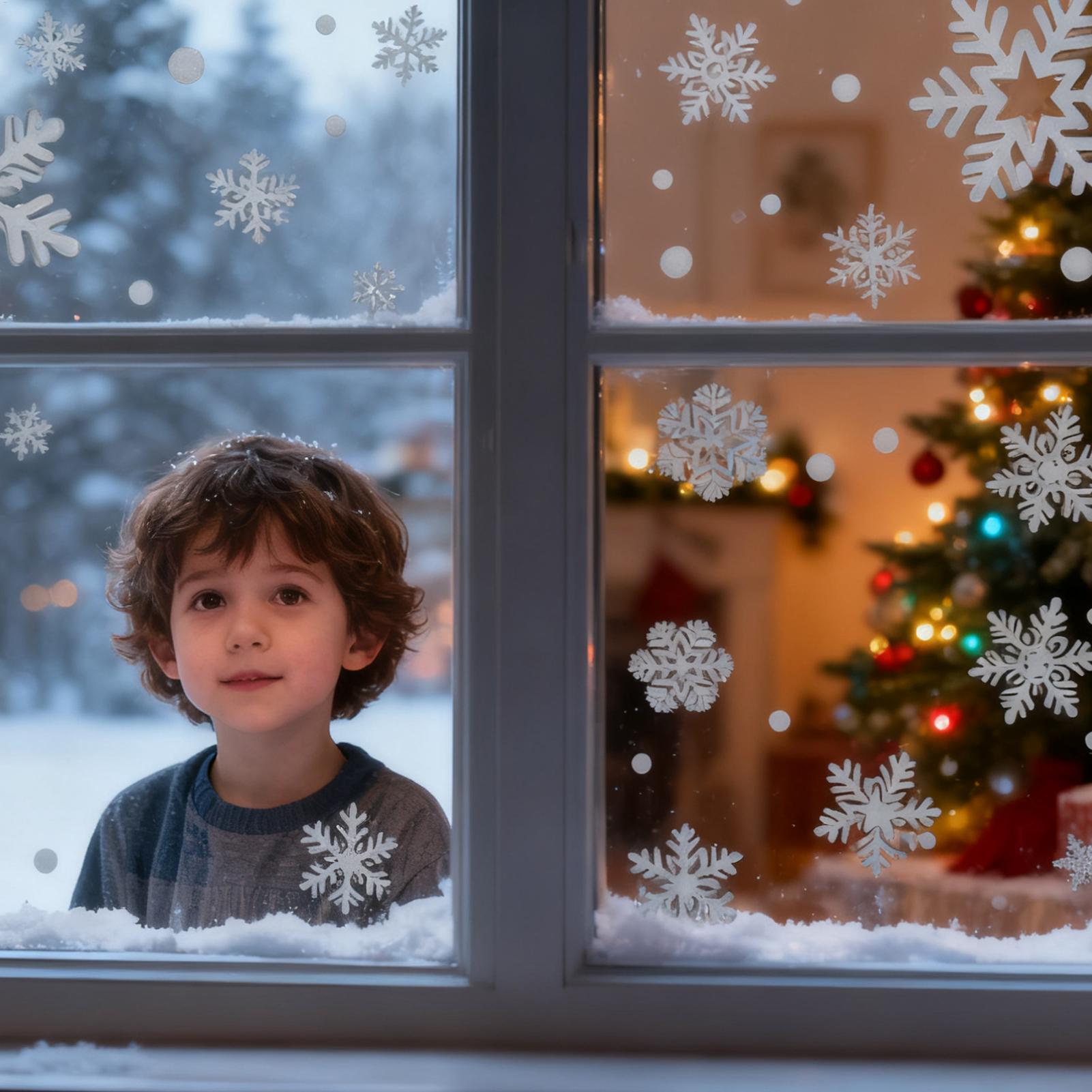 Holiday Window Clings Static R - Home Bathroom Window recension och pris
