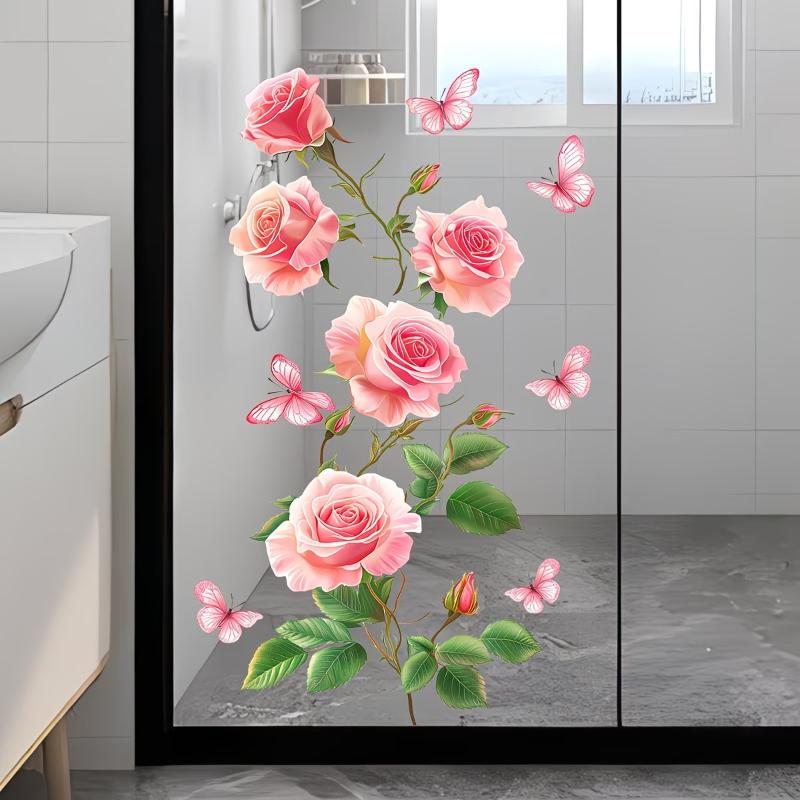 Removable Rose Glass Stickers  - Home Bathroom Window recension och pris