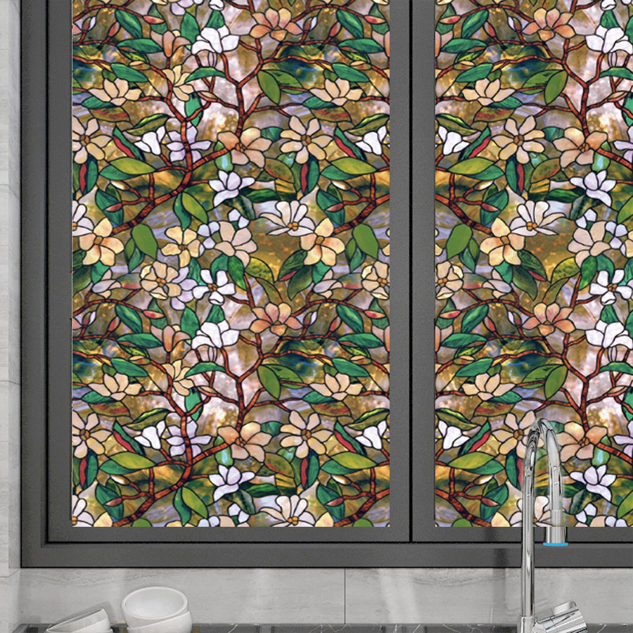 Flower Pattern Electrostatic W - Home Bathroom Window recension och pris