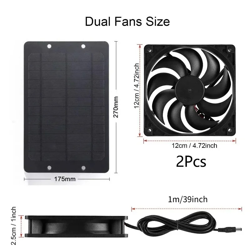 10W 12V Solar Exhaust Fan with - Home Bathroom Exhaust Fan recension och pris