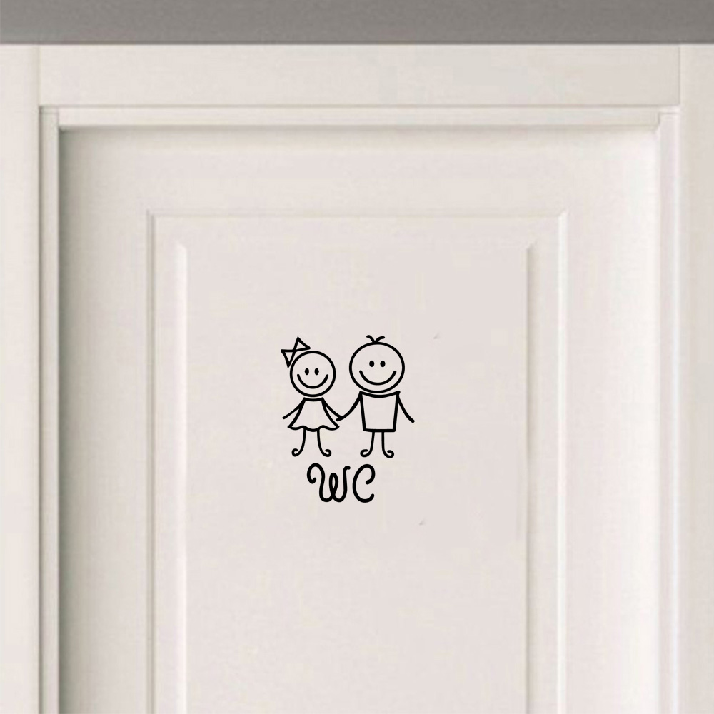 1 pc Cartoon Style Toilet and  - Home Bathroom Window recension och pris