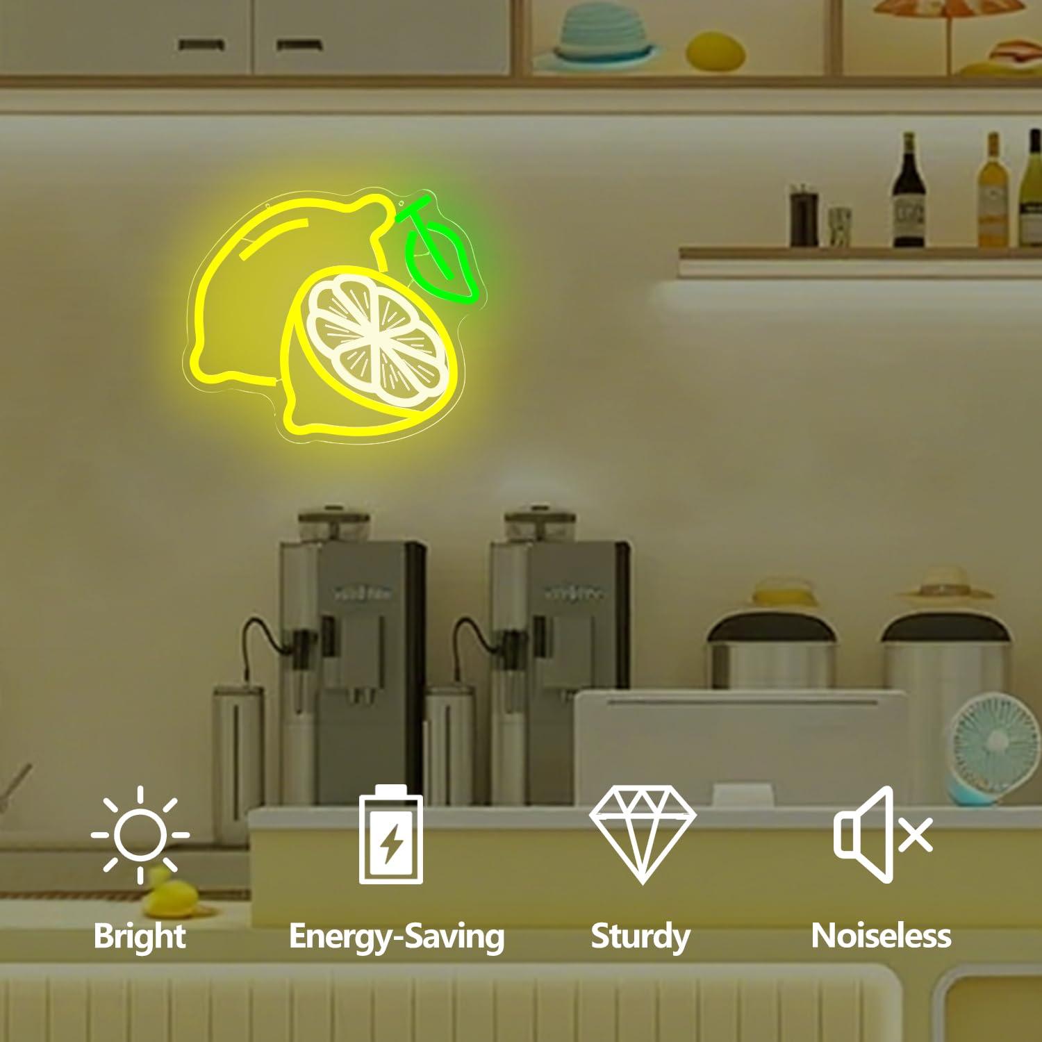 Lemon Neon Sign Dimmable LED L - Home Bathroom Decor recension och pris