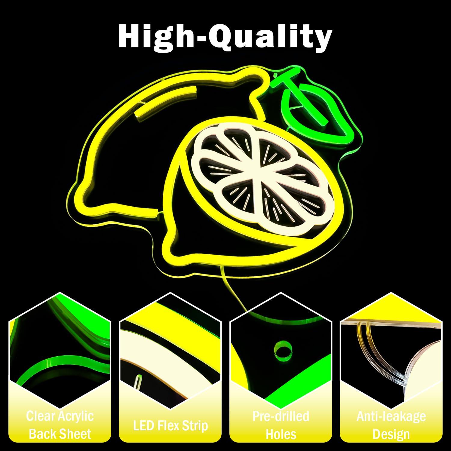Lemon Neon Sign Dimmable LED L - Home Bathroom Decor recension och pris