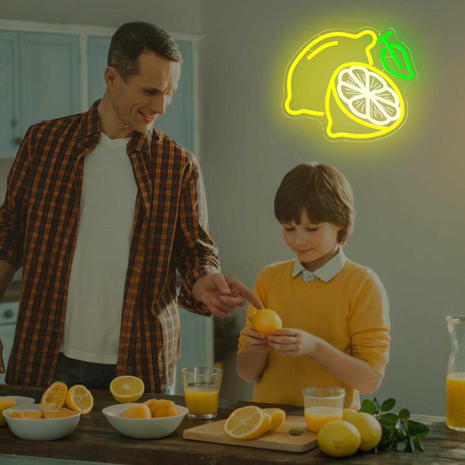 Lemon Neon Sign Dimmable LED L - Home Bathroom Decor recension och pris