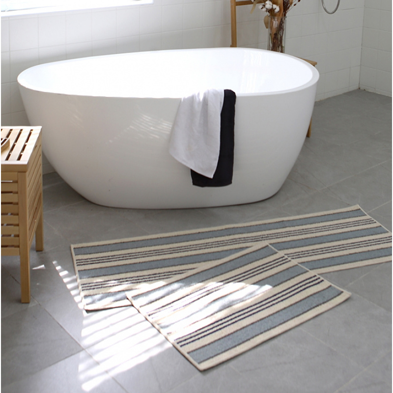 VIKAMA Korean Minimalist Strip - Zara Home Bathroom Mat recension och pris