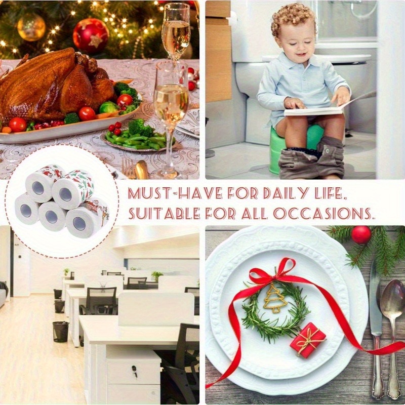 1/3pcs Christmas Toilet Paper  - Home Bathroom Paper Towels recension och pris