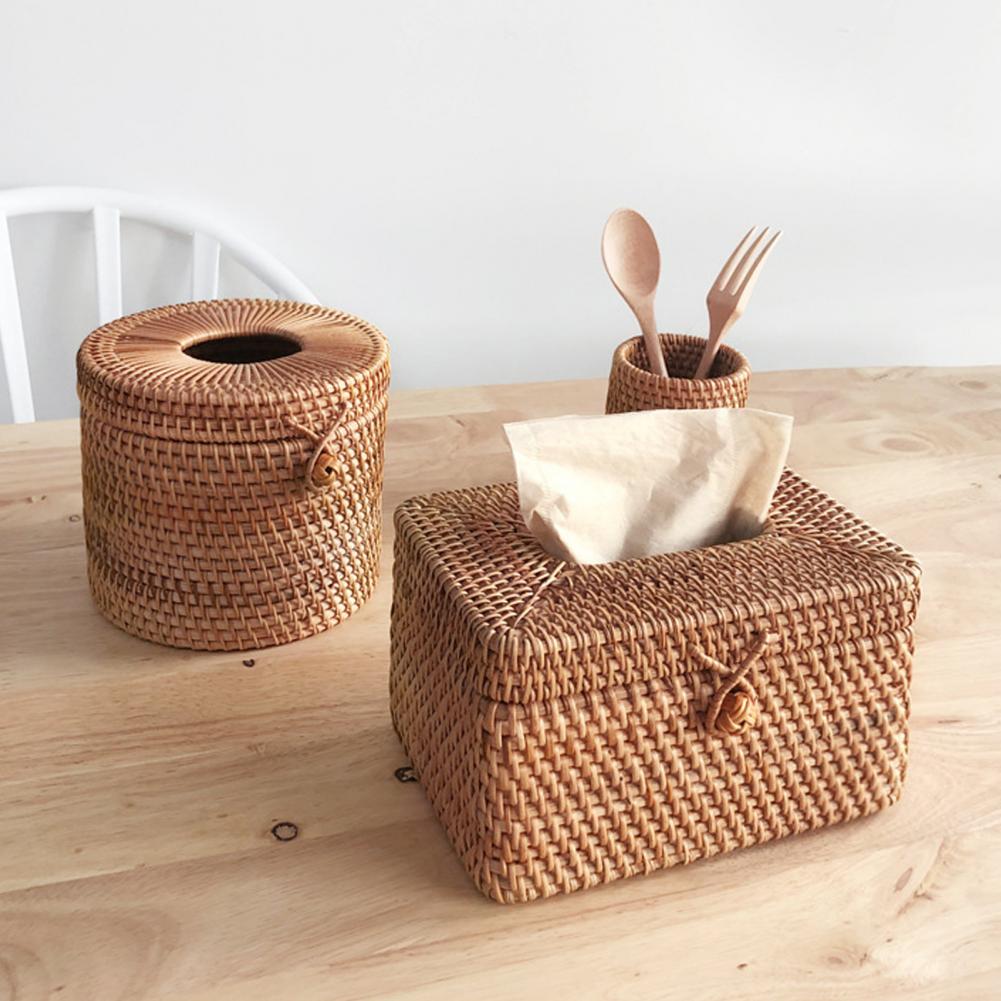Rattan Tissue Box Home Decorat - Home Bathroom Paper Towels recension och pris