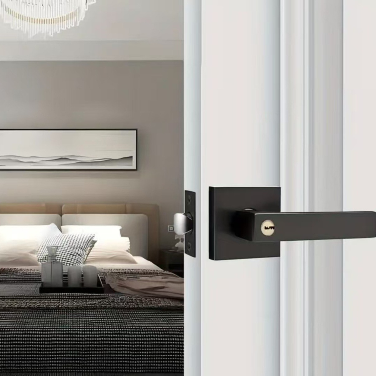 Privacy Door Lock Black Lever  - Home Bathroom Lock recension och pris