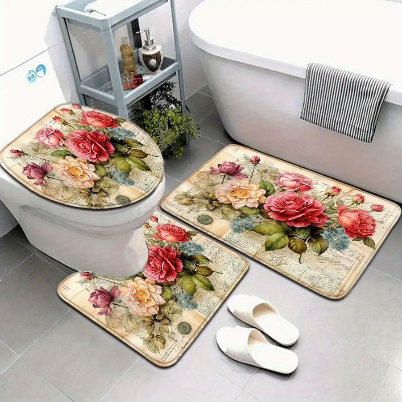 VIKAMA Vintage Floral Bath Mat - Zara Home Bathroom Mat recension och pris