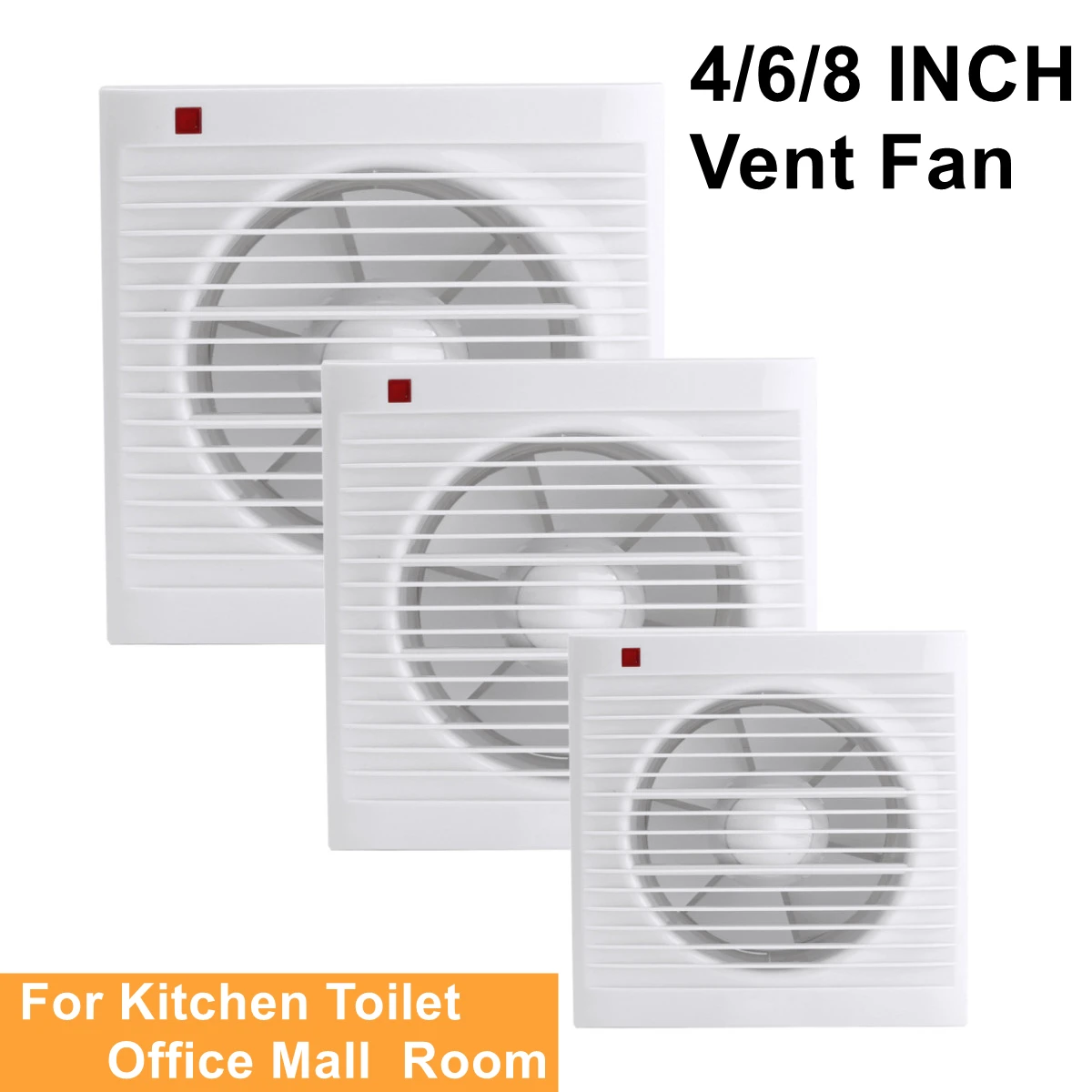 4 Inch 6 Inch 8 Inch 220V Mute - Home Bathroom Exhaust Fan recension och pris