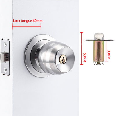 Stainless Steel Golden Round B - Home Bathroom Lock recension och pris